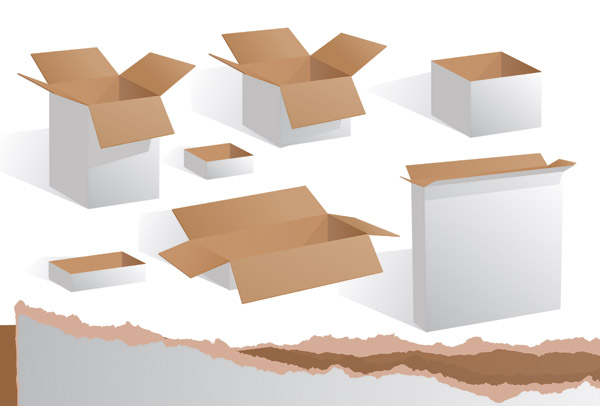 free vector Cardboard boxes vector